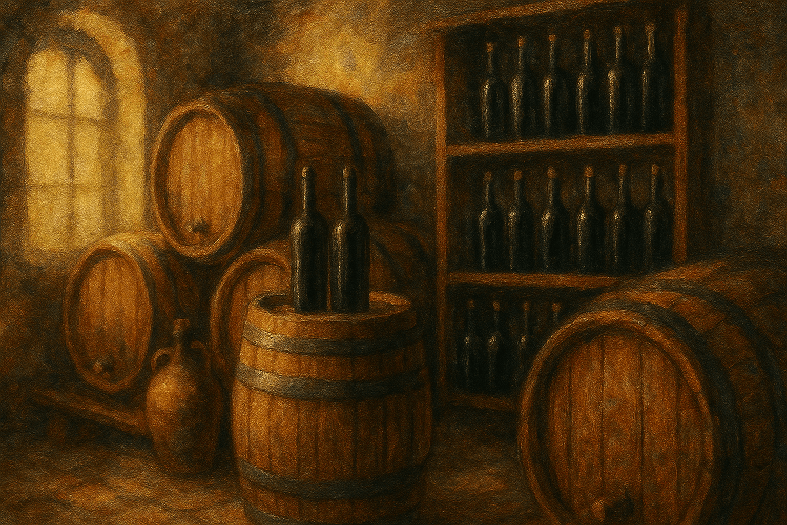 Wine cellar background